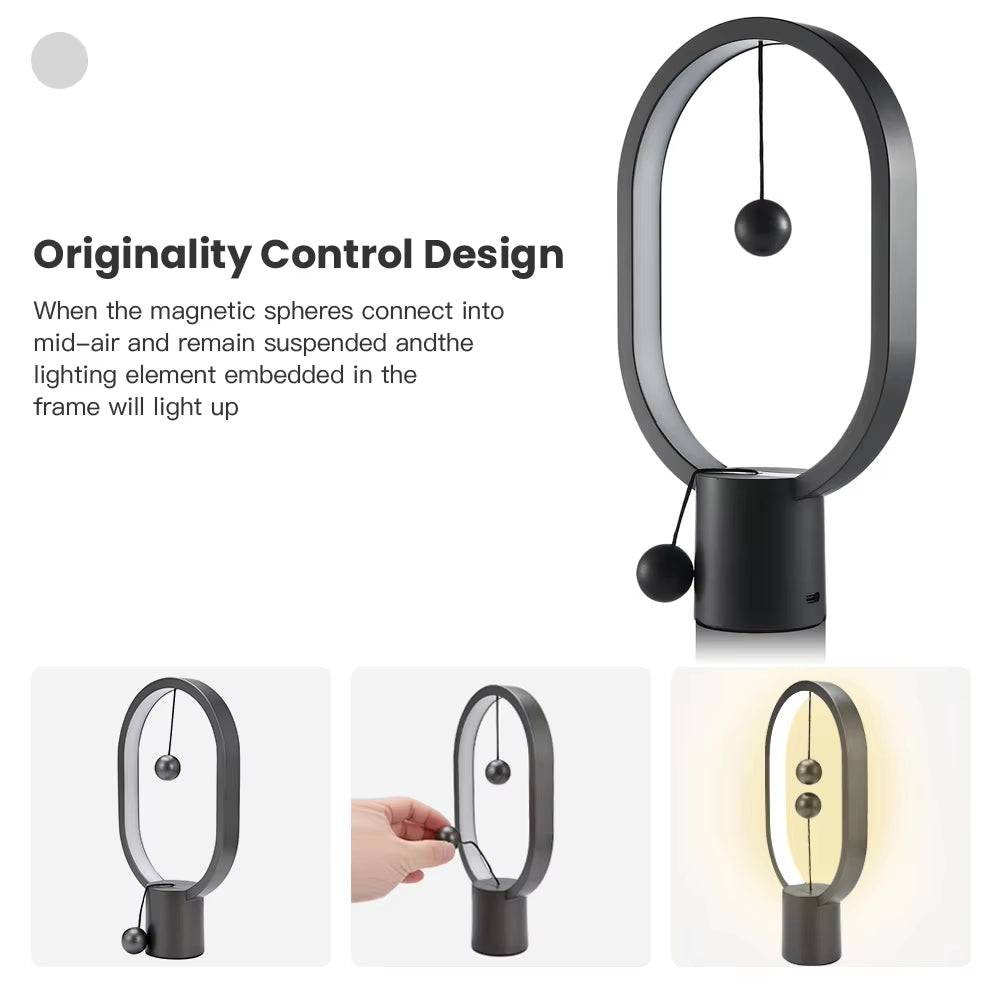 Creative Table LED Mini Balance Light Night Light Balance Lamp USB Bedside Night Lamp Decorative for Bedroom