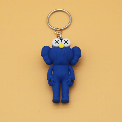 KAWS Collectible Keychain ELMO Figures Blue/Pink/Red/