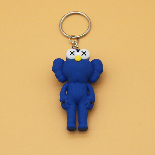 KAWS Collectible Keychain ELMO Figures Blue/Pink/Red/