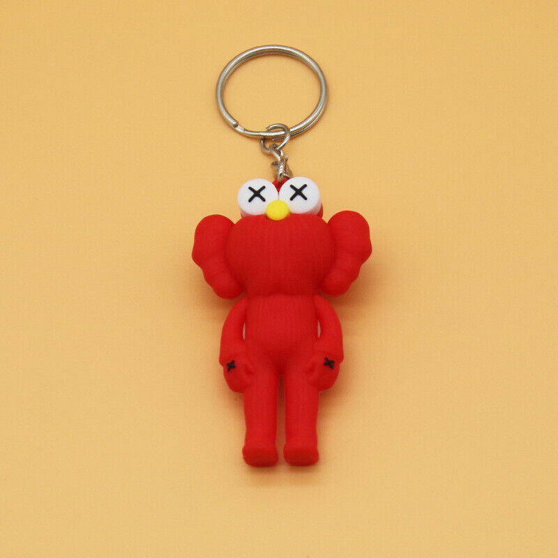 KAWS Collectible Keychain ELMO Figures Blue/Pink/Red/